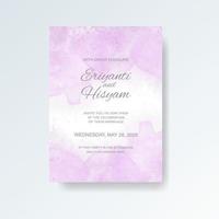 Watercolor wedding invitation card. Beautiful wedding card watercolor with splash. vector