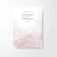 Watercolor wedding invitation card. Beautiful wedding card watercolor with splash. vector