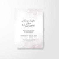 Watercolor wedding invitation card. Beautiful wedding card watercolor with splash. vector