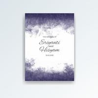 Watercolor wedding invitation card. Beautiful wedding card watercolor with splash. vector