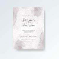 Watercolor wedding invitation card. Beautiful wedding card watercolor with splash. vector