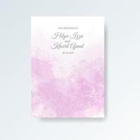 Watercolor wedding invitation card. Beautiful wedding card watercolor with splash. vector