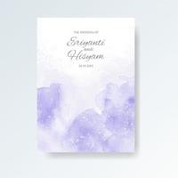 Watercolor wedding invitation card. Beautiful wedding card watercolor with splash. vector