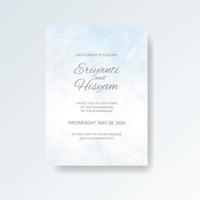 Watercolor wedding invitation card. Beautiful wedding card watercolor with splash. vector