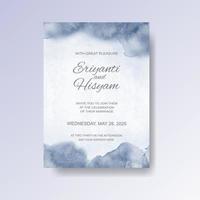 Watercolor wedding invitation card. Beautiful wedding card watercolor with splash. vector