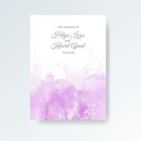 Watercolor wedding invitation card. Beautiful wedding card watercolor with splash. vector