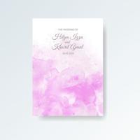 Watercolor wedding invitation card. Beautiful wedding card watercolor with splash. vector