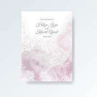 Watercolor wedding invitation card. Beautiful wedding card watercolor with splash. vector