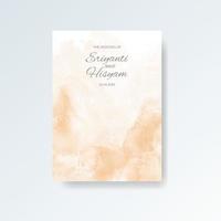 Watercolor wedding invitation card. Beautiful wedding card watercolor with splash. vector