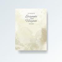 Watercolor wedding invitation card. Beautiful wedding card watercolor with splash. vector