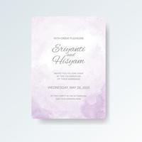 Watercolor wedding invitation card. Beautiful wedding card watercolor with splash. vector