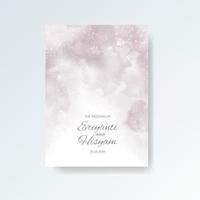 Watercolor wedding invitation card. Beautiful wedding card watercolor with splash. vector