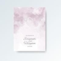 Watercolor wedding invitation card. Beautiful wedding card watercolor with splash. vector