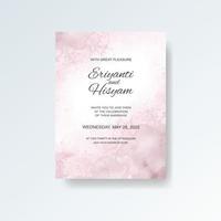 Watercolor wedding invitation card. Beautiful wedding card watercolor with splash. vector