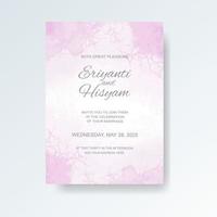 Watercolor wedding invitation card. Beautiful wedding card watercolor with splash. vector