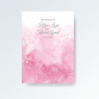 Watercolor wedding invitation card. Beautiful wedding card watercolor with splash. vector