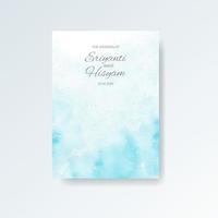 Watercolor wedding invitation card. Beautiful wedding card watercolor with splash. vector