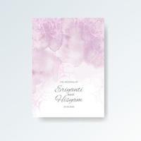 Watercolor wedding invitation card. Beautiful wedding card watercolor with splash. vector