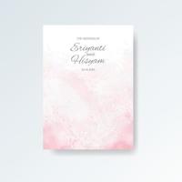 Watercolor wedding invitation card. Beautiful wedding card watercolor with splash. vector