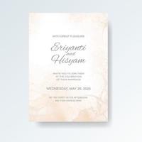 Watercolor wedding invitation card. Beautiful wedding card watercolor with splash. vector