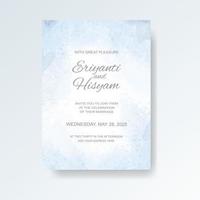 Watercolor wedding invitation card. Beautiful wedding card watercolor with splash. vector