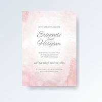 Watercolor wedding invitation card. Beautiful wedding card watercolor with splash. vector