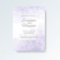 Watercolor wedding invitation card. Beautiful wedding card watercolor with splash. vector