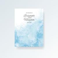 Watercolor wedding invitation card. Beautiful wedding card watercolor with splash. vector