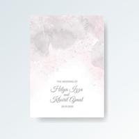 Watercolor wedding invitation card. Beautiful wedding card watercolor with splash. vector