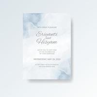 Watercolor wedding invitation card. Beautiful wedding card watercolor with splash. vector