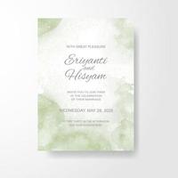 Watercolor wedding invitation card. Beautiful wedding card watercolor with splash. vector