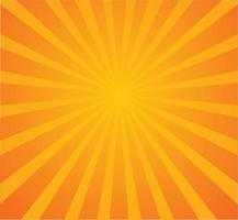 Abstract Background Cartoon Sunlight rays yellow and orange color. Vector flat Illustration.