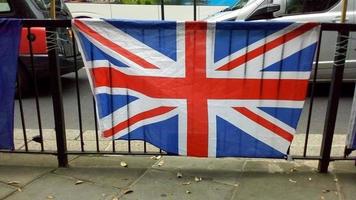 Bandera del Reino Unido Reino Unido también conocido como Union Jack en Londres foto