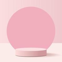 Abstract round minimal scene with geometric forms. vector