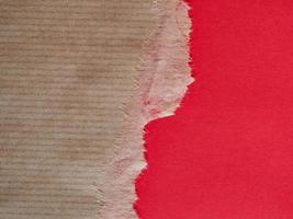 Fondo de textura de papel marrón y rojo con espacio de copia foto