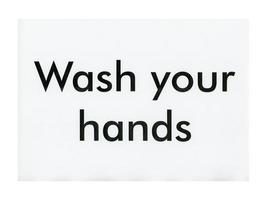 Wash your hands sign photo