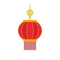 elemento de linterna china redonda roja para decorar el año nuevo chino vector