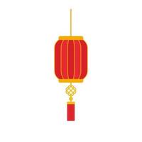 elemento de linterna china redonda roja para decorar el año nuevo chino vector