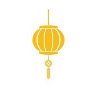 Golden lantern pattern. chinese lantern silhouette for decoration for Chinese New Year vector