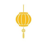 Golden lantern pattern. chinese lantern silhouette for decoration for Chinese New Year vector