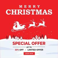 Christmas Social Media Post Template vector