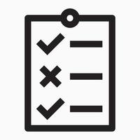 Todo list checklist outline style icon vector