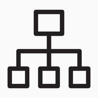 Hierarchy structure outline style icon vector