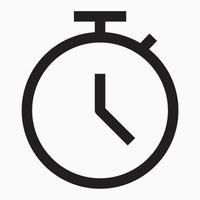 Timer stopwatch outline style icon vector