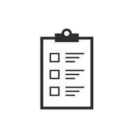Clipboard with checklist icon. Flat illustration of clipboard with checklist icon for web. document with checkbox vector illustration icon vector. Free Vector