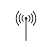 broadcast signal wave icon. wifi, wireless wave,  internet, antenna frequency vector for web and mobile app. Free Vector
