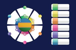 Karakalpakstan Flag with Infographic Design Incorporate with divided round shape vector