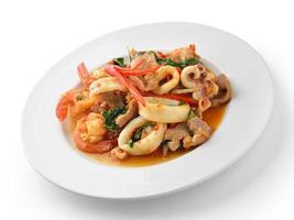 Thai Food Spicy Pork, shrimp, squid Curry photo