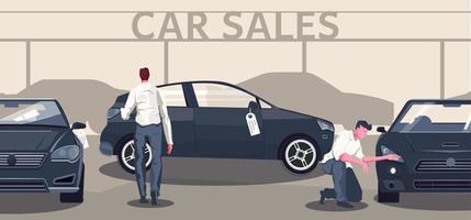 Car Sales Flat Composition vector