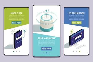 Voice Assistant Apps Set vector